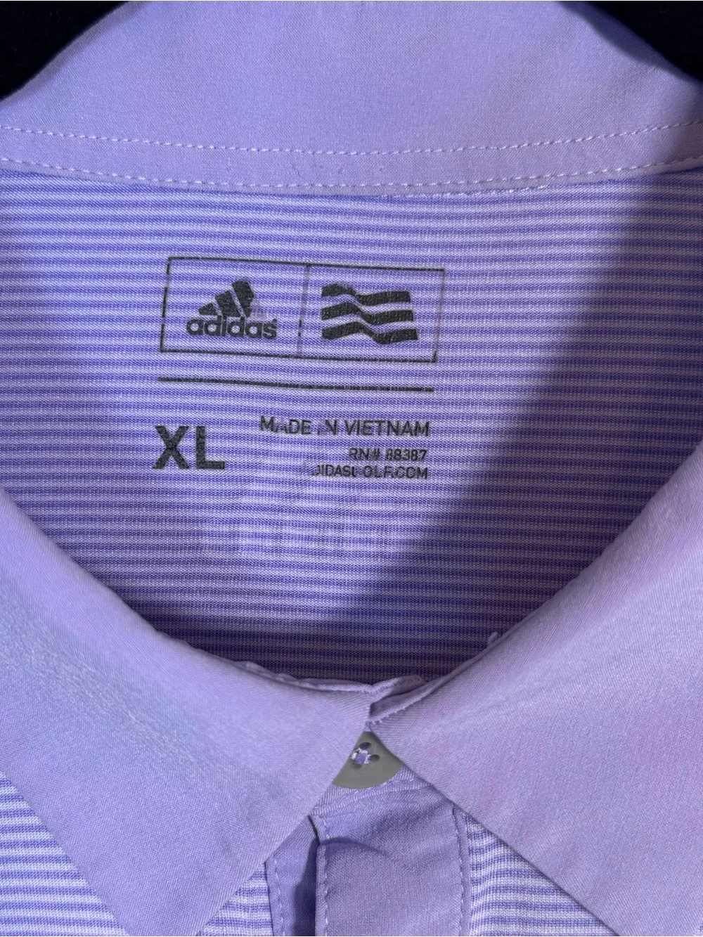Adidas May River Golf Club Palmetto Bluff Men's XL Purple Performance Polo Shirt